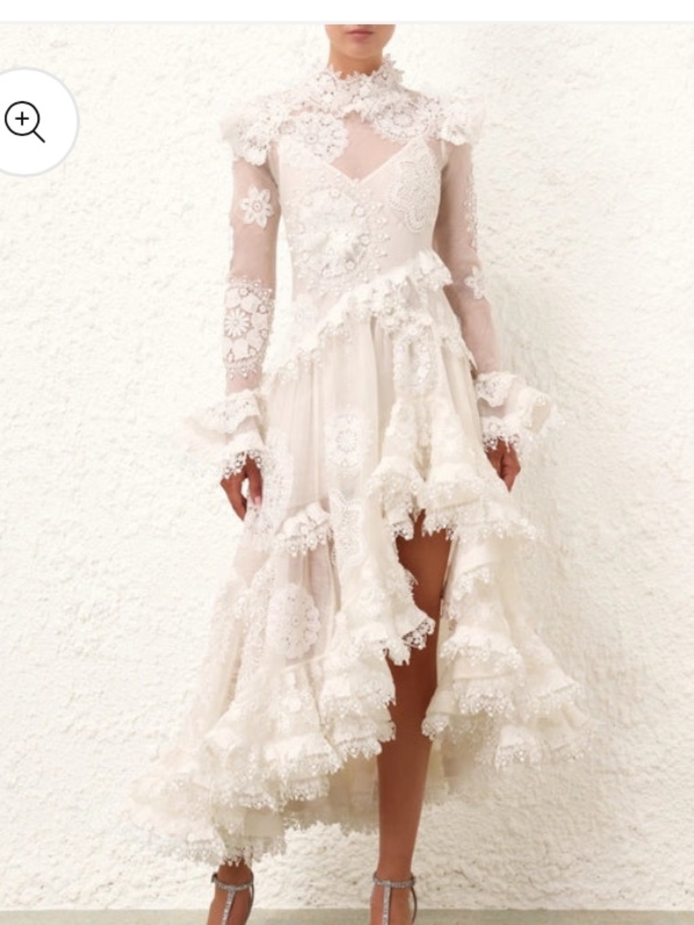 Matchmaker Zimmerman Doily Dress - Ivory Lace High-Low Dress